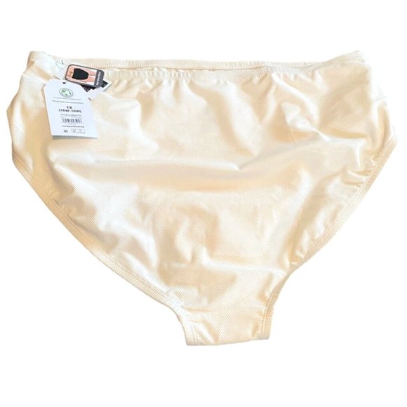 TIME TRU 1X Womens 16W-18W Cream Vanilla Dream High Waist Tie BOTTOMS NWT - Picture 7 of 9